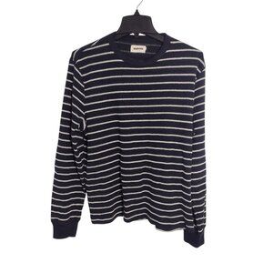 Taylor Stitch The Adams Terry Sweatshirt L Nautical Organic Cotton Preppy Blue